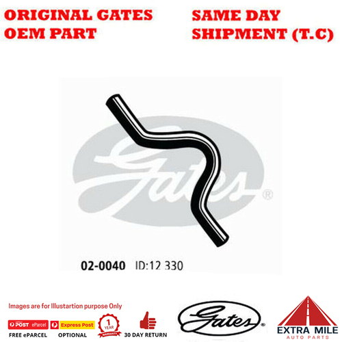 Gates Molded Heater Hose For Holden Barina ML,G13A 1.3L Hatchback Petrol