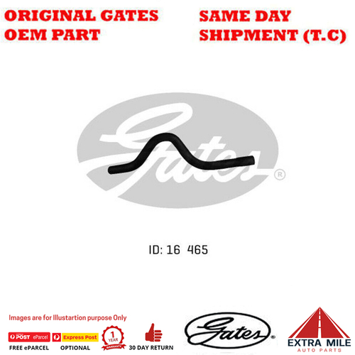 Gates Molded Heater Hose For Holden Camira JD,JE 1.8L/2.0L 18JC,C20JE Petrol