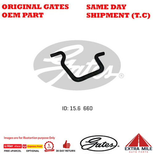 Gates Molded Heater Hose for FORD Laser KF 1.6L Petrol 4Cyl FWD - 02-0401