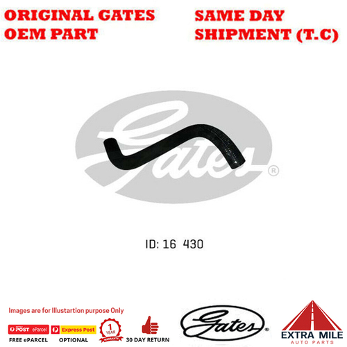 Gates Molded Heater Hose for FORD Laser KH 1.6L Petrol 4Cyl FWD - 02-0416