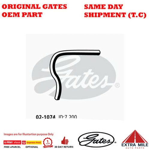 Gates Molded Heater Hose For FORD Laser KJ, KL 1.6L B6  - 02-1074