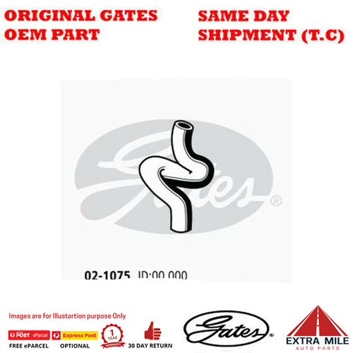 Gates Molded Heater Hose For FORD Laser KJ, KL 1.6L Petrol B6  - 02-1075