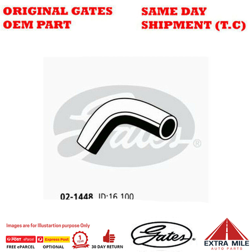 Gates Molded Heater Hose 02-1448 for TOYOTA Cressida MX83 3.0L Petrol 6Cyl RWD