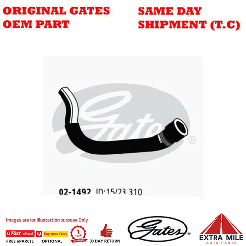 Molded Heater Hose 02-1492 for HOLDEN Commodore VE