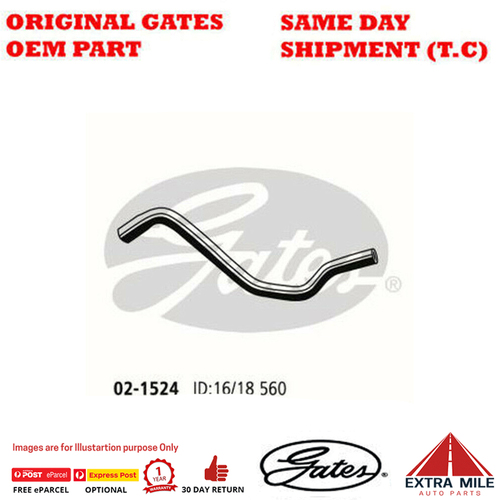 Gates Molded Heater Hose For Holden Rodeo RA 2.4L (TFR32) Y 24 SE,C 24 SE Drive