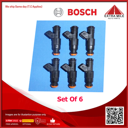 6X Bosch Fuel Injector For Ford LTD AU1, AU2, AU3 4.0L 4.0 4D Sedan