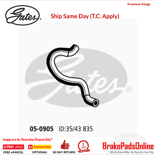 Gates Radiator Hose For Jeep Cherokee XJ 4.0L ERH,MX Off-Road Vehicle Petrol