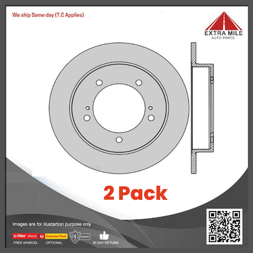 2x TNF Disc Brake Rotor Rear For Mercedes-Benz E350 W211 3.5L V6 M272 DOHC-PB