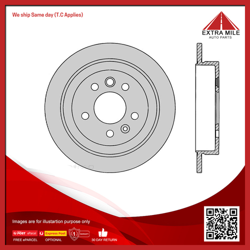 Protex Rear Ultra Disc Brake Rotor Pair For Ford - 1.F04.322.80 K