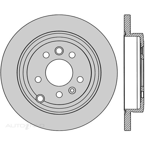 Protex Rear Ultra Disc Brake Rotor Pair For Ford, FPV - 1.F04.410.80K