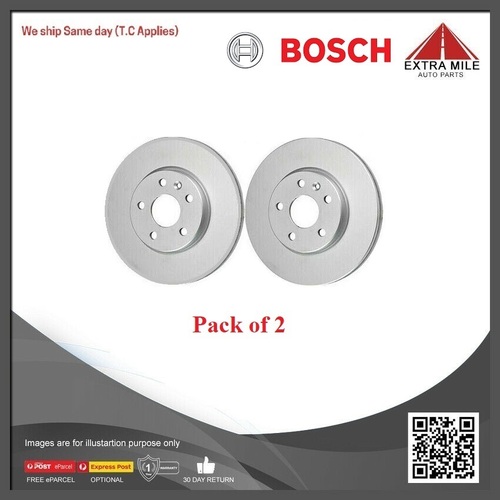 2X Bosch Disc Brake Rotor For Volkswagen Caravelle V6 T4 2.8L AMV 3D Minibus