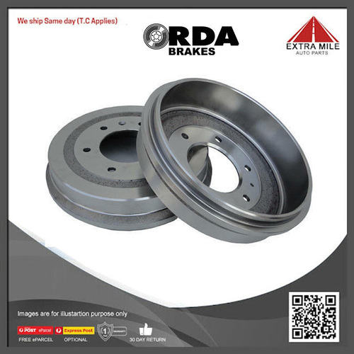 RDA Pair Rear Brake Drum For Nissan Patrol 160 MQ/MK 3.3L SD33 6cyl Man 