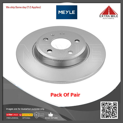 2xMeyle Disc Brake Rotor 300mm Rear For VW Scirocco III 137,138 2.0L Petrol