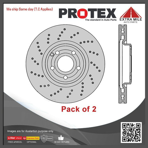 2x Protex Front Ultra Perf Rotor For MERCEDES BENZ CLS350 C218 1/11 on