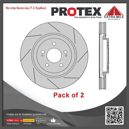 2xProtex Front Ultra Perf Rotor For FORD Falcon/Fairmont BA L/H 3/00-9/05