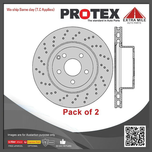 2x Protex Front Ultra Perf Rotor For MERCEDES BENZ S350 W220 9/02 - 8/05