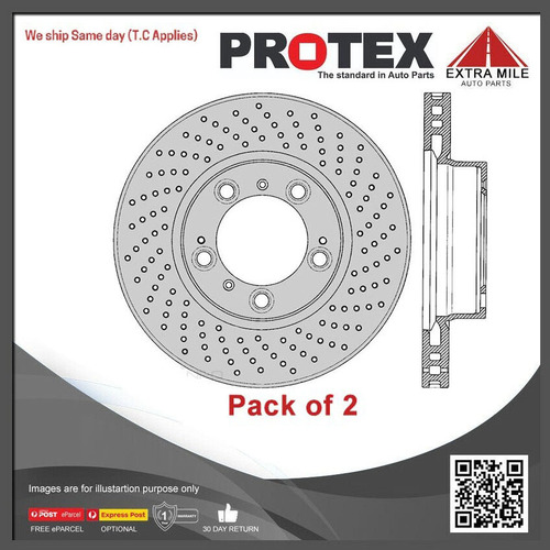 2x Protex Front Ultra Perf Rotor For PORSCHE Boxster II 987 3.4L  12/04 on