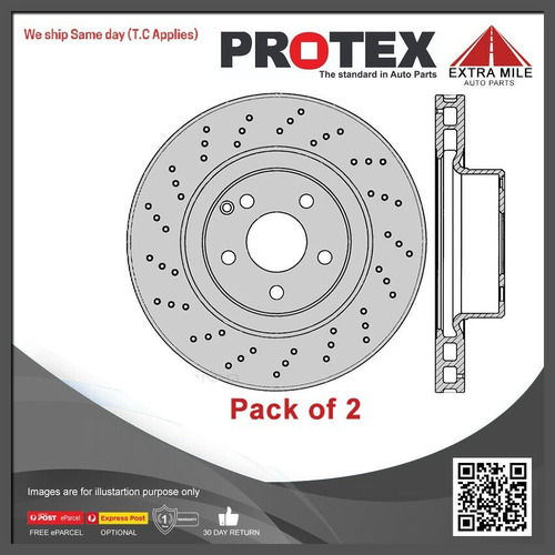 2x Protex Front Ultra Perf Rotor For MERCEDES BENZ S430 W220 99 - 03