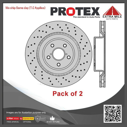 2x Protex Front Ultra Perf Rotor For LEXUS IS F USE20 12/07 on