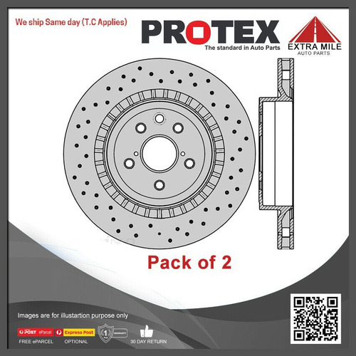 2x Protex Rear Ultra Perf Rotor For LEXUS IS F USE20 12/07 on