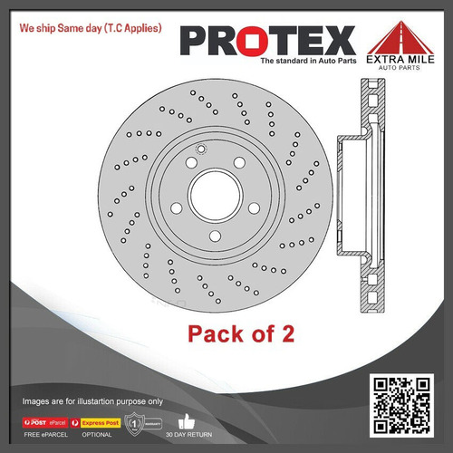 2xProtex Front Ultra Perf Rotor For MERCEDES BENZ E350 S212, W212/AMG 1/09 on