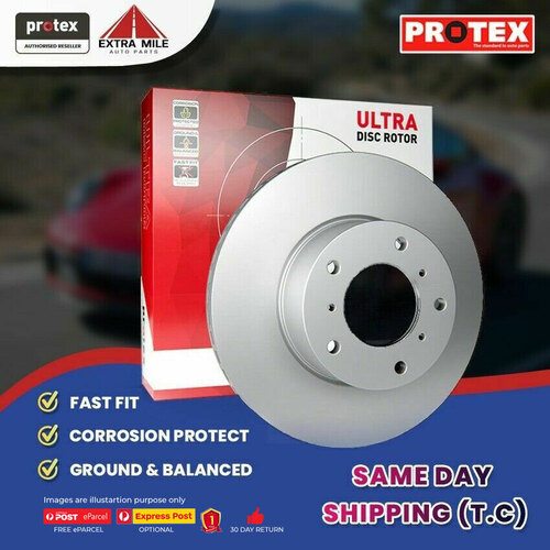 2X PROTEX Disc Brake Rotors - Rear For Jaguar XF R SV8 X250 4D Sdn V8 508PS