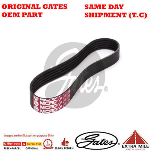 Gates V-Ribbed AT Belt for VOLKSWAGEN Golf VI 5K1 1.4L TSi Petrol 4Cyl FWD