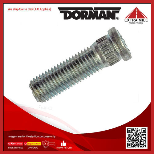 Dorman Serrated Wheel Stud - 12.73mm Knurl, 41.5mm Length - 610-254