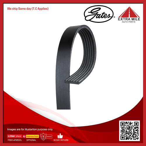 Gates V-Ribbed Belt For Volkswagen Tiguan 5N 2.0L CCZD,CCZB,CCZC,CCTB,CAWA,CCTA