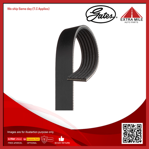 Gates V-Ribbed Belt For Saab 9-3 YS3D 2.0L/2.3L B205R, B205E, B204R, B204L,B205L