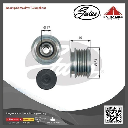 Gates Drivealign Overrunning Alternator Pulley For Dodge Caliber 2.0L Diesel