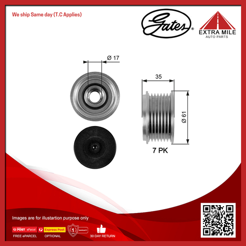 Gates Alternator Pulley For Audi Q7 4LB 3.6L FSI quattro BHK SUV