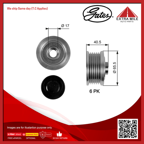 Gates Alternator Pulley For Saab 9-3 D75, D79, E79, YS3F, E50 1.9L Z19DTH