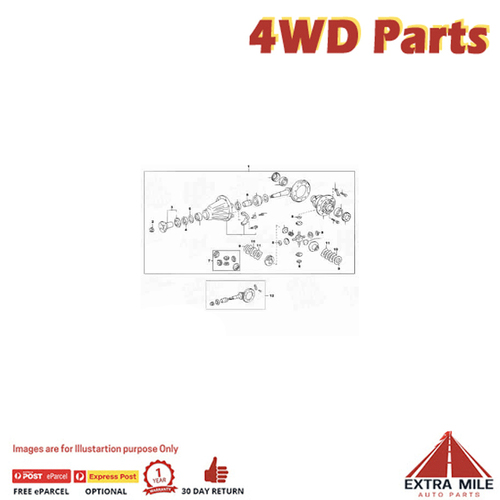 Diff Side Gr Washer For Toyota Hilux RN130 4Runner-22R 2.4L Carby 08/89-10/1995