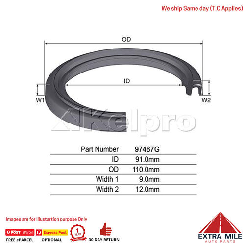 97467G OEM Oil Seal for BMW 325i E36 E46 - CRANK SHAFT REAR / REAR MAIN BEARING