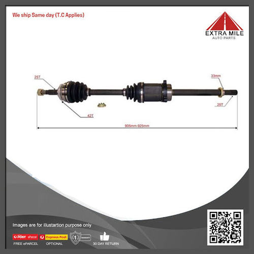 CV Joint Drive Shaft Left Hand For Nissan NX Copue 10/91 - 05/95