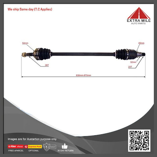 CV Joint Drive Shaft Right Hand For Daihatsu Charade G100 Auto 06/87 - 12/88