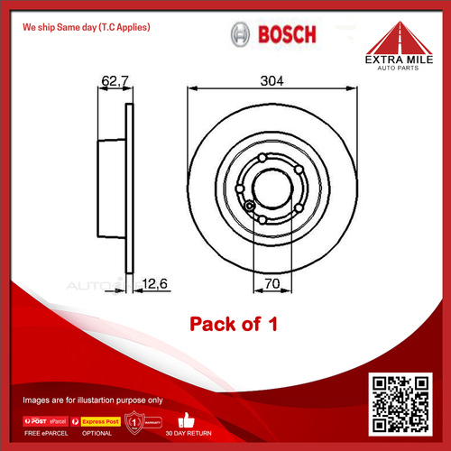 Bosch Rear Brake Disc Rotor For Land Rover Discovery/Rang Rover, Range Rove