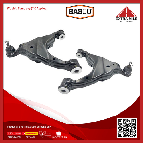 Basco Pair Front Lower Left & Right Control Arm  For Toyota Landcruiser Prado