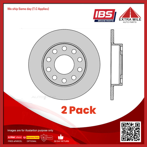 2x IBS Disc Brake Rotor Rear For AUDI A4 AVANT S LINE 1.8L,2.0L - BR15169