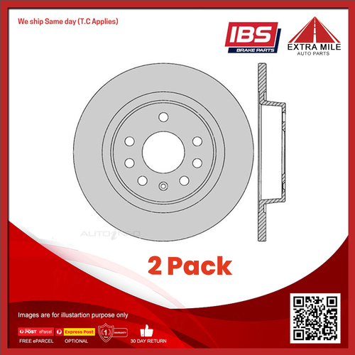 2x IBS Disc Brake Rotor Rear For HOLDEN VECTRA, SAAB 9-3 Vector - BR15191