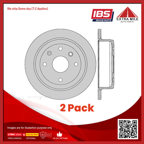 2x IBS Disc Brake Rotor Rear For Daewoo Lacetti, Holden Viva - BR15205