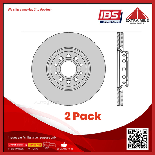 2x IBS Disc Brake Rotor Front For Audi A6,Volkswagen Passat V5 V6 2.8L - BR15272