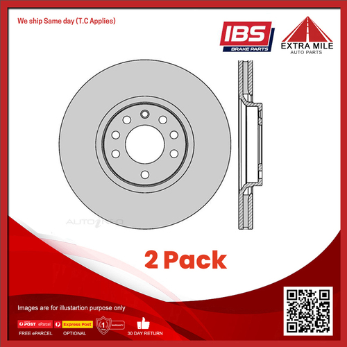 2x IBS Disc Brake Rotor Front For Holden Astra ,Opel Corsa, Saab 9-5  2.3L,1.9L