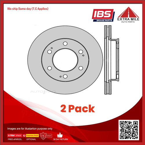 2x IBS Disc Brake Rotor Front For Ssangyong Rexton RX270,RX320 2.7L,3.2L