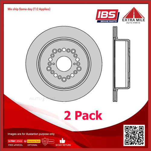 2x IBS Disc Brake Rotor Rear For Lexus LS400,SC400,Toyota Soarer,Supra 4.0L,3.0L