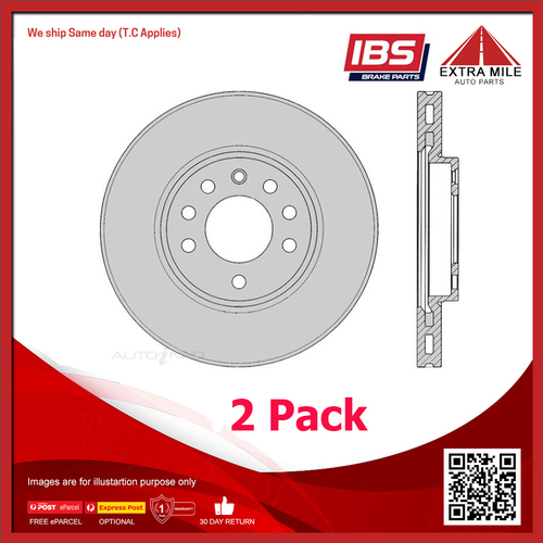 2x IBS Disc Brake Rotor Front For Holden Calibra,Vectra,SAAB 9-3,9-5 2.0L,2.6L