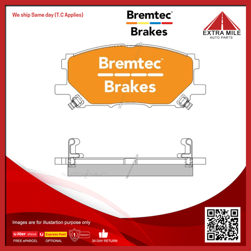 Bremtec Trade Line Brake Pad Set For Lexus RX300, RX400H - BT1482