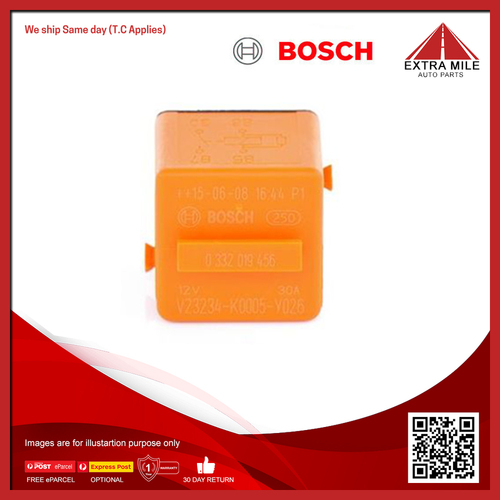 Bosch Relay -4 Pin 12V 30A For BMW 6 M 635CSi, 635CSi E24 Petrol Engine
