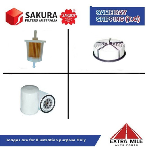 SAKURA Filter Kit For HOLDEN RODEO KB49 4201 cyl4 2.3L Petrol 1985-1988